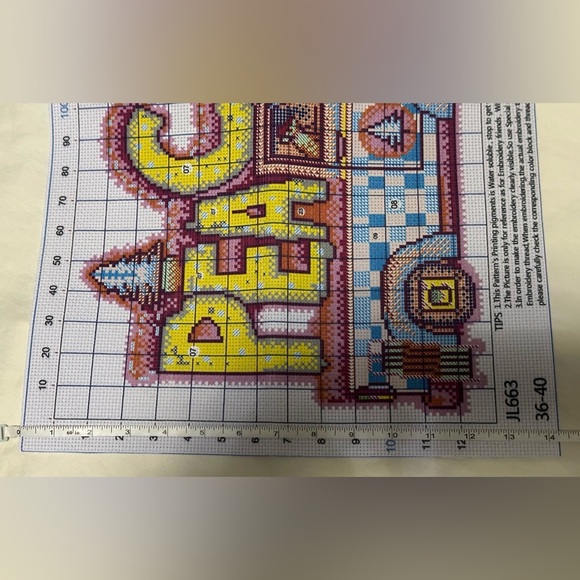 ✨New✨ DIY: Stamped Cross Stitch Kit (11 Count) -PEACE - Picture 4 of 4